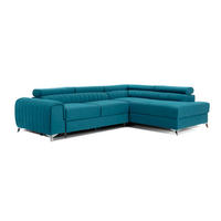 ECKSOFA Laurence mit Schlaffunktion & Bettkasten – 278 x 205 cm, verstellbare Kopfstützen - Blau, Kunststoff (278/205cm) - Wohnideebilder