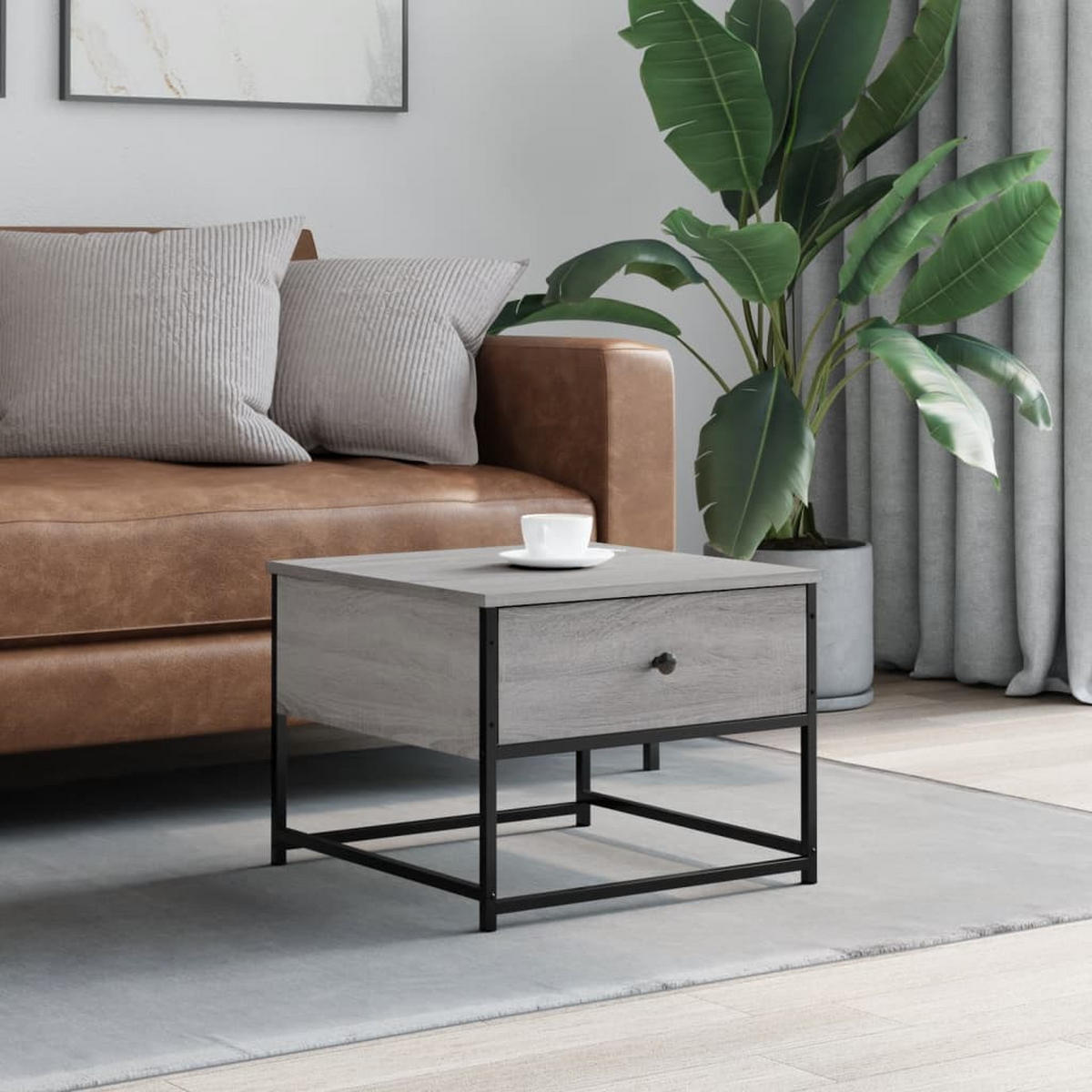 COUCHTISCH Grau Sonoma 51x51x40 cm Holzwerkstoff - Grau, Holzwerkstoff (51/51/40cm) - furnicato