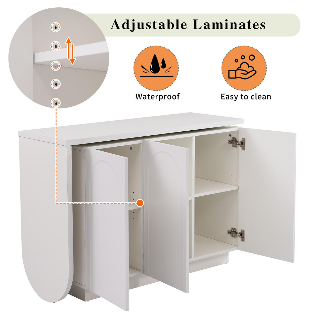ECKSCHREIBTISCH Weiß 110/40/75 cm drehbar L-Form mit Schrank - Weiß, Holzwerkstoff (40/110/75cm) - PANGIVO