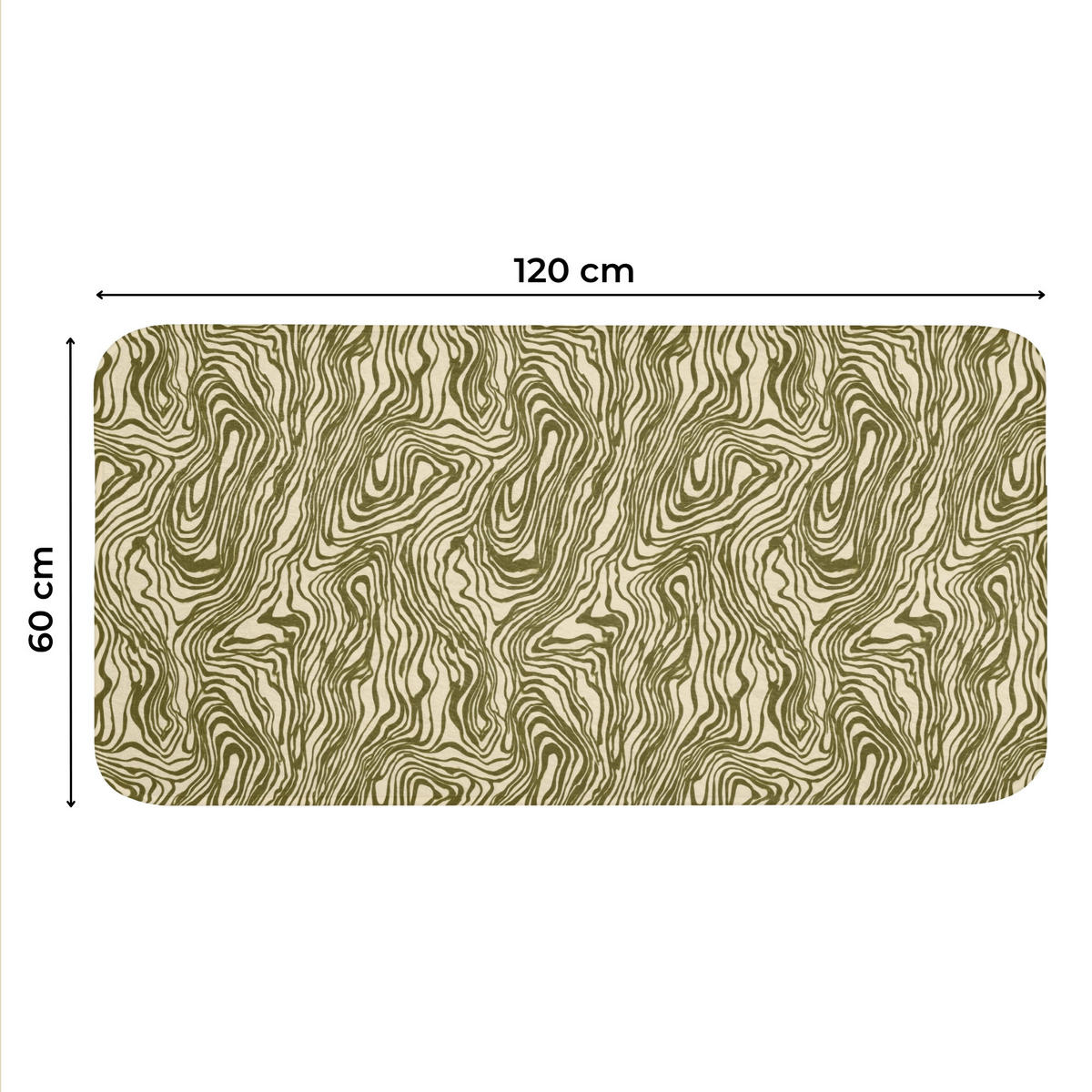WC PŘEDLOŽKA Abstraktní - Mramor - Zelený 120x60 cm - tmavě zelená, textil/plast (120/1cm) - OnlyWow