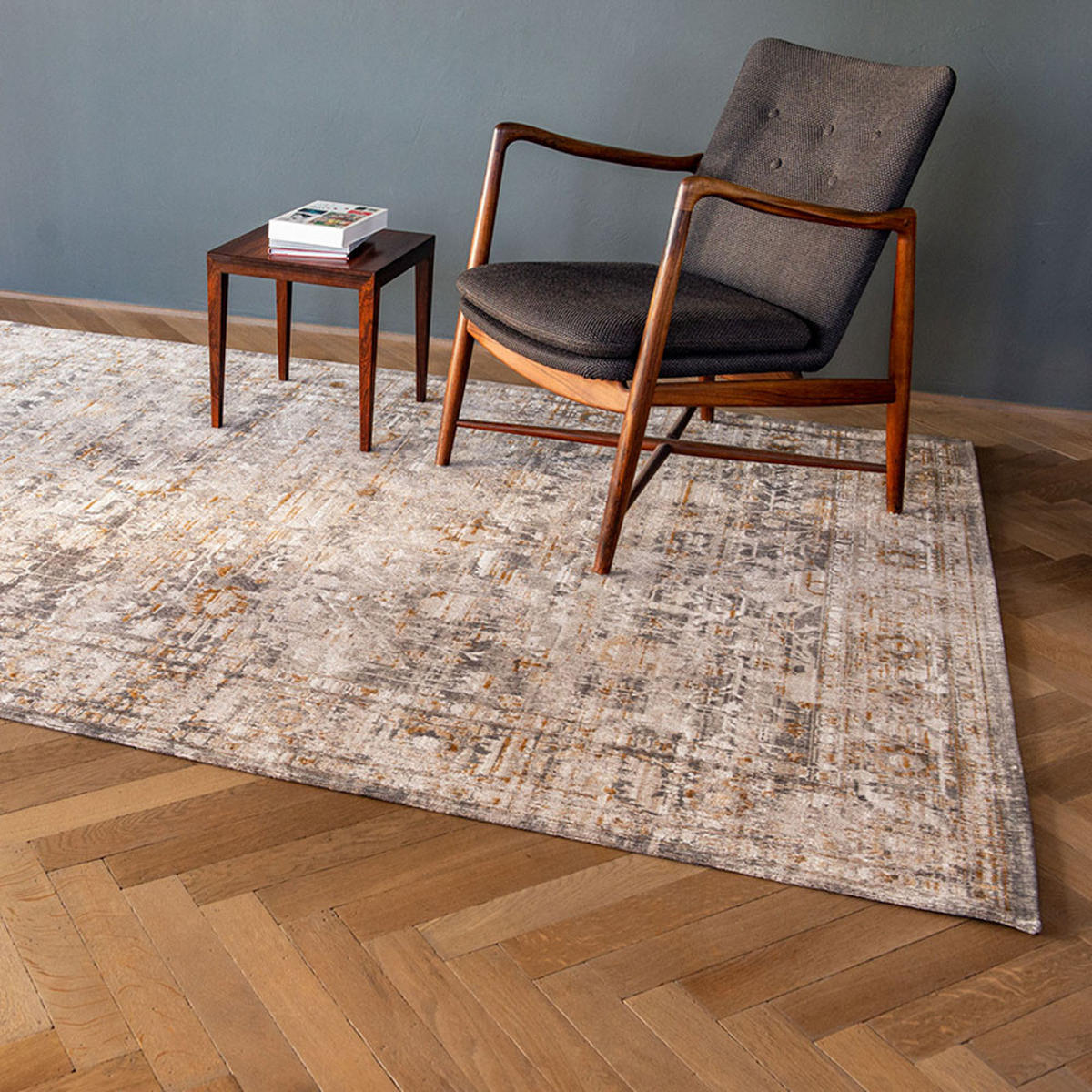 TEPPICH Suleiman Grey Antiquarian Ushak 170/240 cm - Beige, Textil (170/240cm) - Louis De Poortere