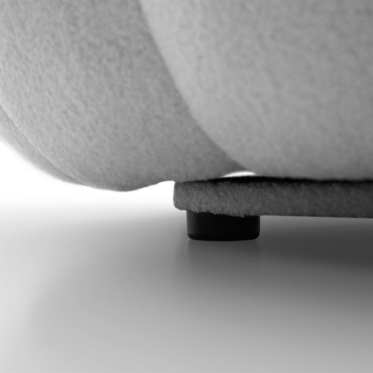 DREHSESSEL FLUFFY mit Fußstütze - Grau, Textil (95/60/95cm) - Lookway