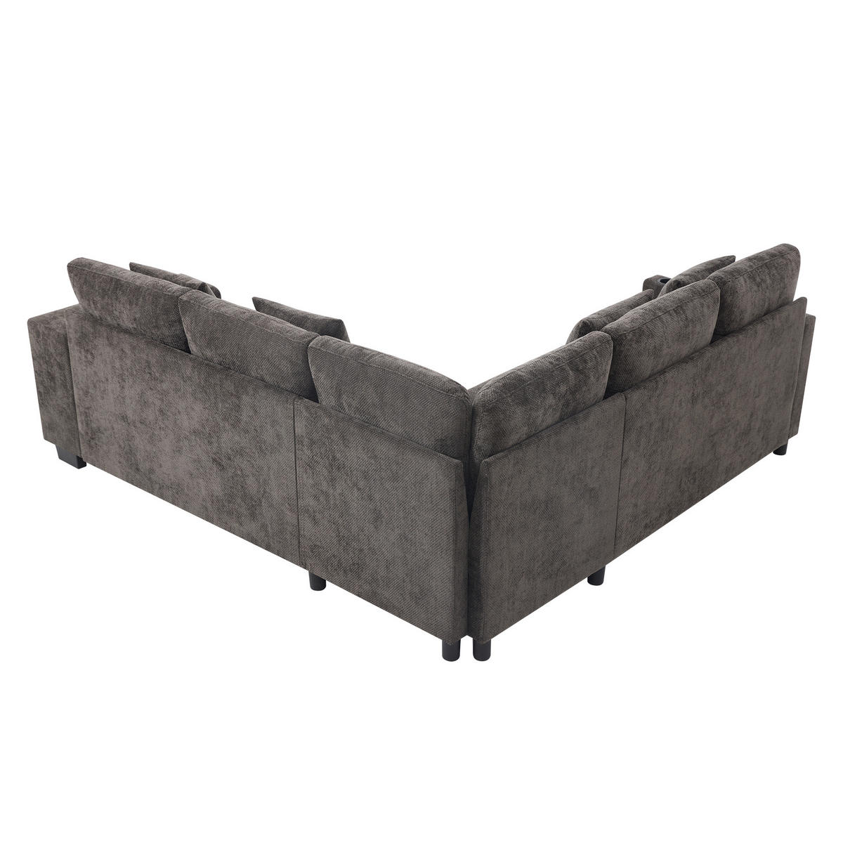 ECKSOFA DE-33298 L-Form umwandelbar mit Stauraum Grau - Grau, Holzwerkstoff (220/205cm) - ComfortXL