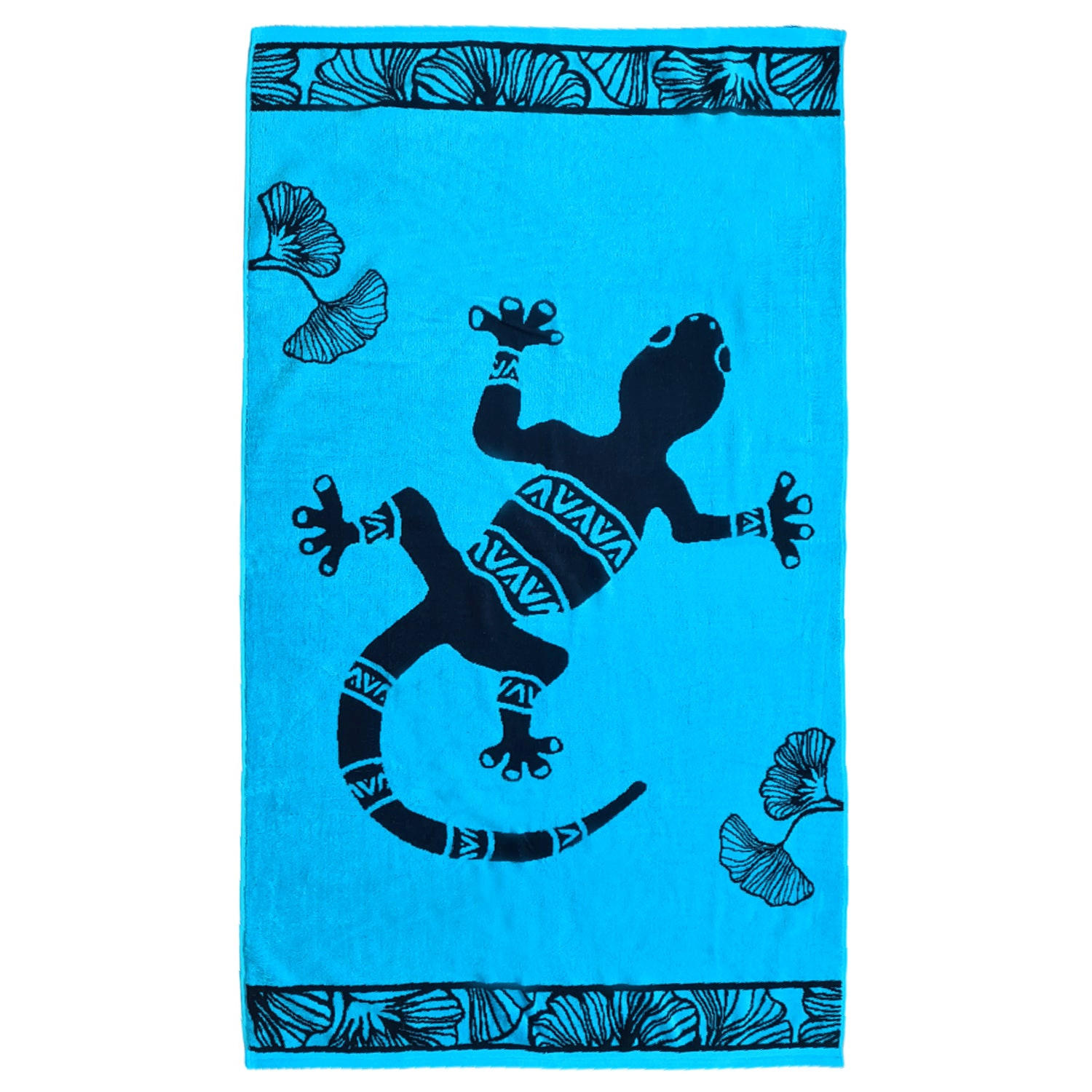 STRANDTUCH Frottee Velours Jacquard Bradford 90x170 400g/m² - Blau, Textil (90/170cm) - LE COMPTOIR DE LA PLAGE
