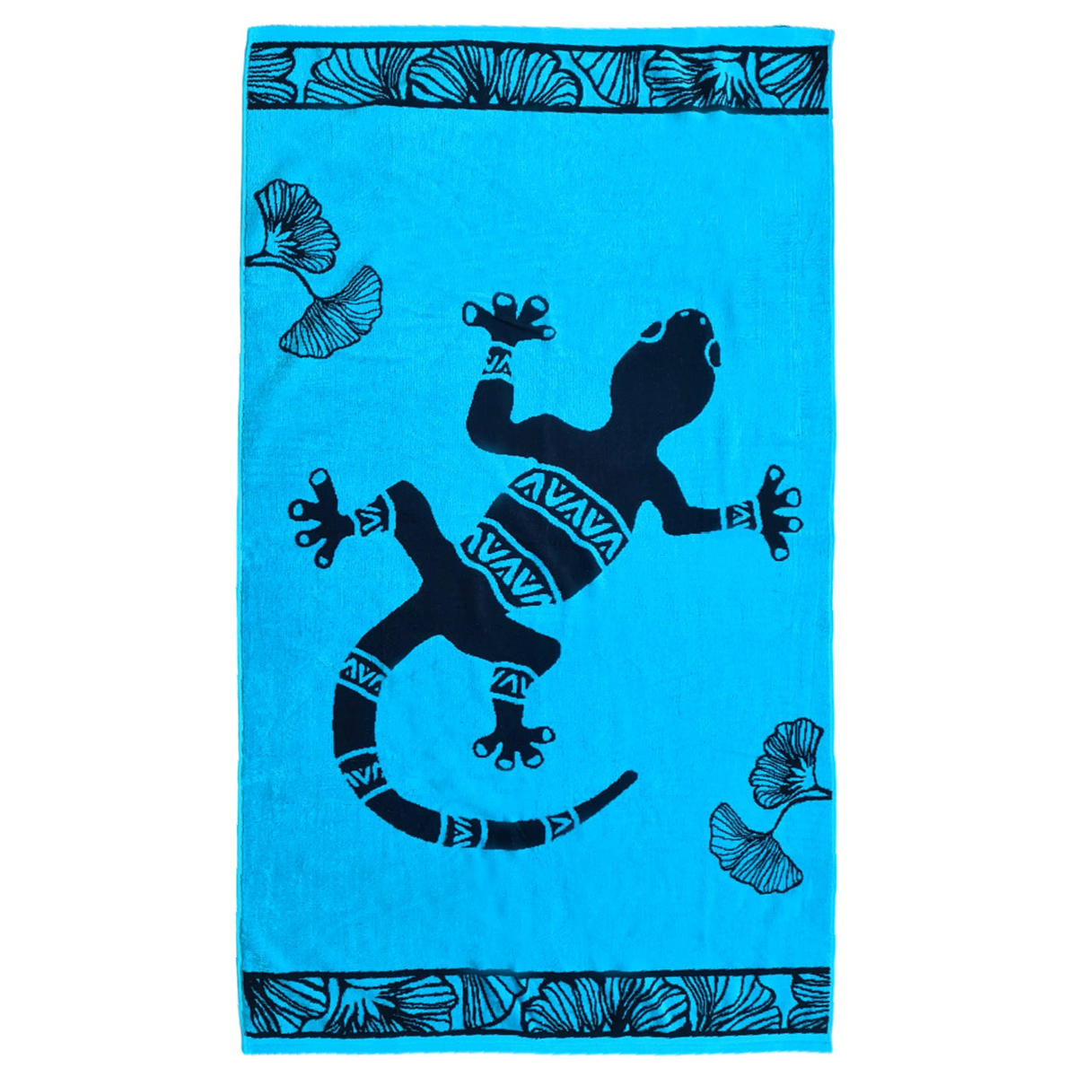 STRANDTUCH Frottee Velours Jacquard Bradford 90x170 400g/m² - Blau, Textil (90/170cm) - LE COMPTOIR DE LA PLAGE