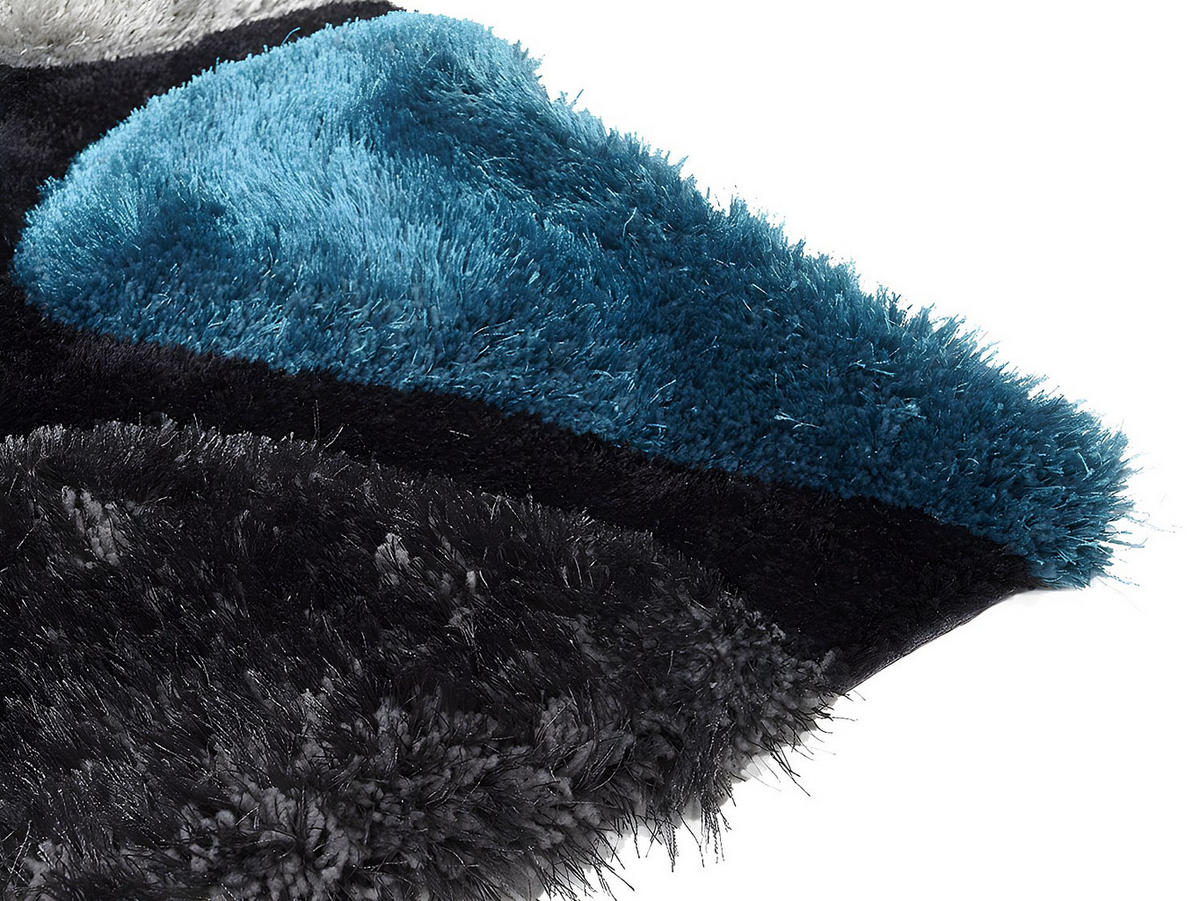 WOHNZIMMERTEPPICH - 230 cm x 160 cm - Stoff - Türkisblau - PIETRA - Türkis, Textil (230/160cm) - Vente-Unique