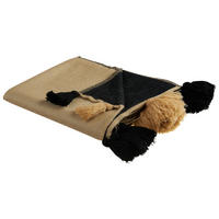 DECKE Beige Thumki 130/170 cm - Beige, Textil (130/170cm) - Beliani