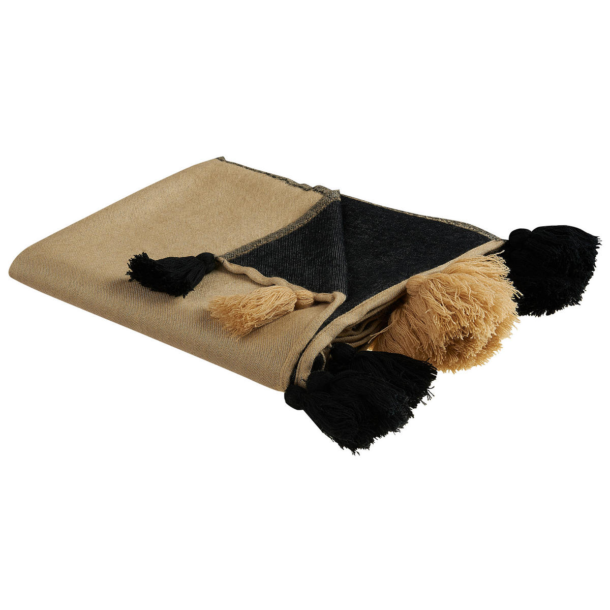 DECKE Beige Thumki 130/170 cm - Beige, Textil (130/170cm) - Beliani