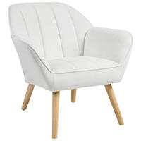 SESSEL Stoff Weiß Torud - Weiß, Textil (79/76/72cm) - Beliani