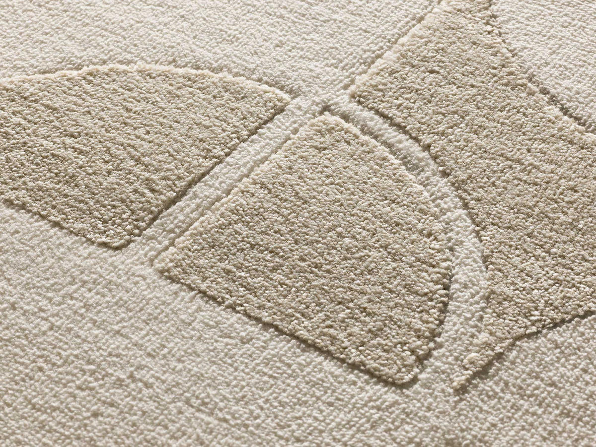 WEBTEPPICH beige Flora 80/150 cm - Beige/Weiß, Naturmaterialien/Textil (80/150cm) - Atticgo