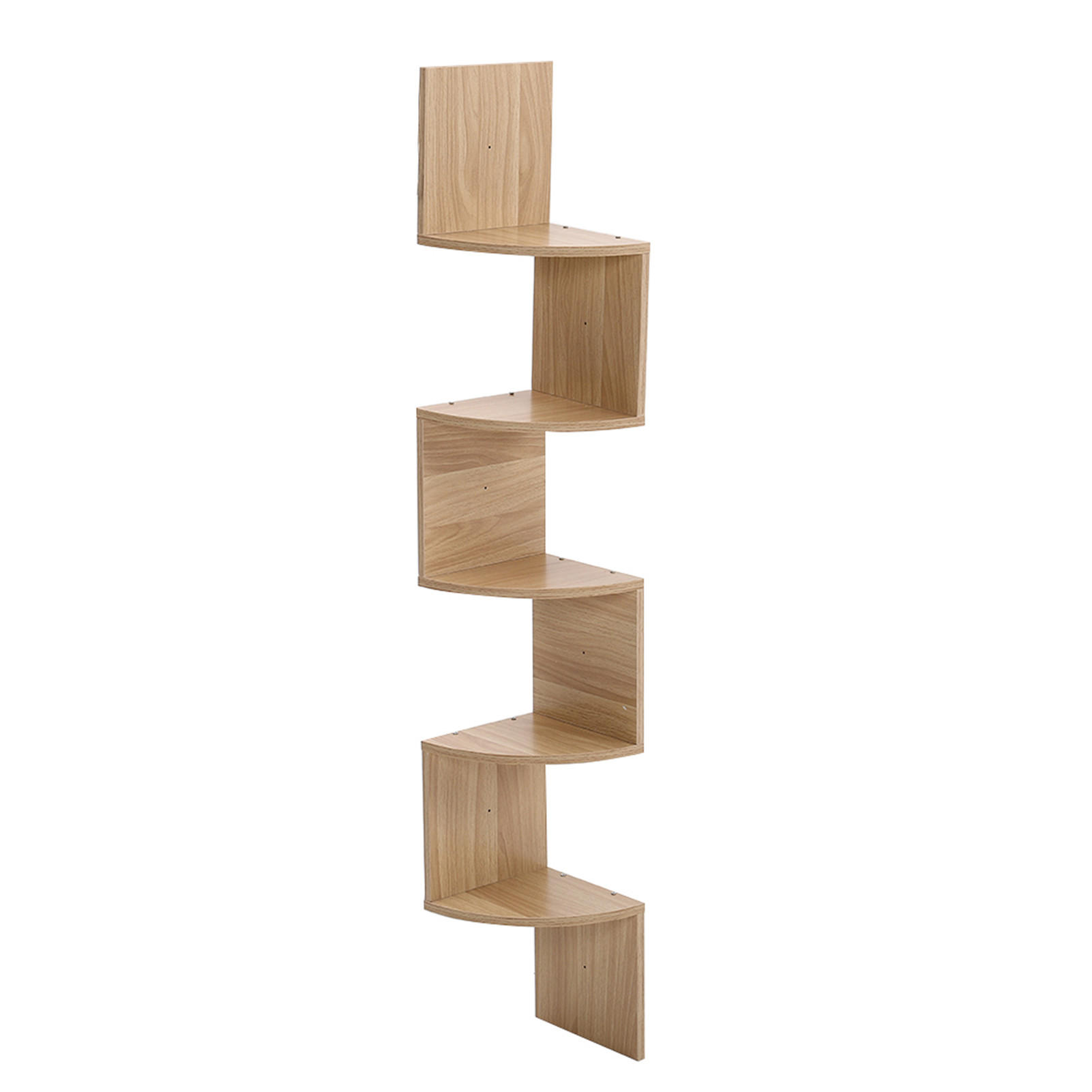 WANDREGAL 19.5/19.5/122 cm 5-Stufig Wandmontage Holz Hellbraun - Hellbraun, Holzwerkstoff (19.5/122/19.5cm) - Livingandhome