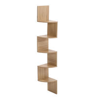 WANDREGAL 19.5/19.5/122 cm 5-Stufig Wandmontage Holz Hellbraun - Hellbraun, Holzwerkstoff (19.5/122/19.5cm) - Livingandhome