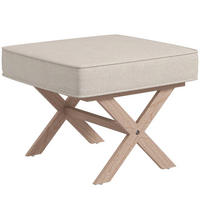 SITZHOCKER, Polsterbank mit Leinenoptik, Beige - Beige, Kunststoff (51/42/47cm) - HOMCOM