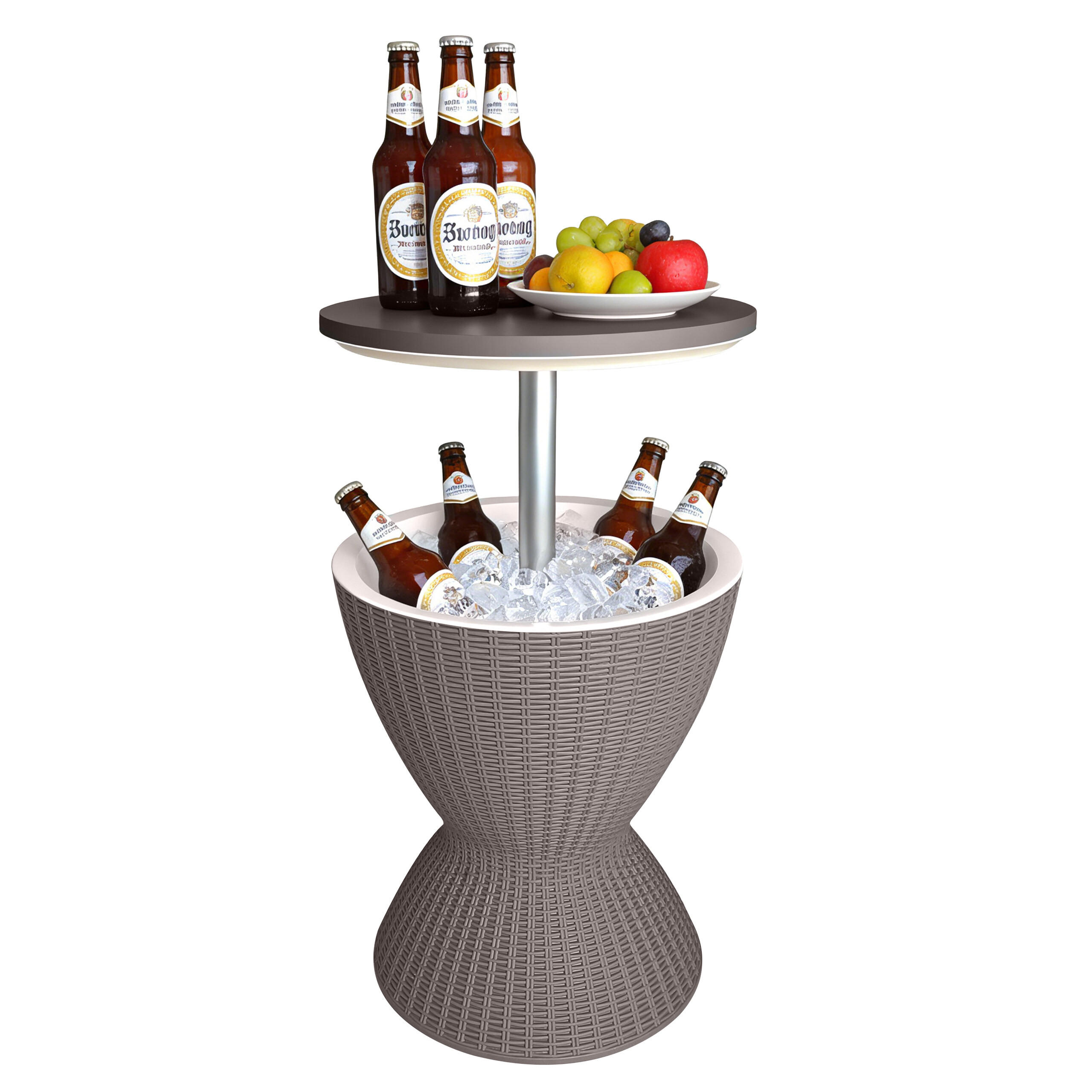 HLADNI bar - siva, metal/plastika (48.5/48.5/82cm) - Relaxdays