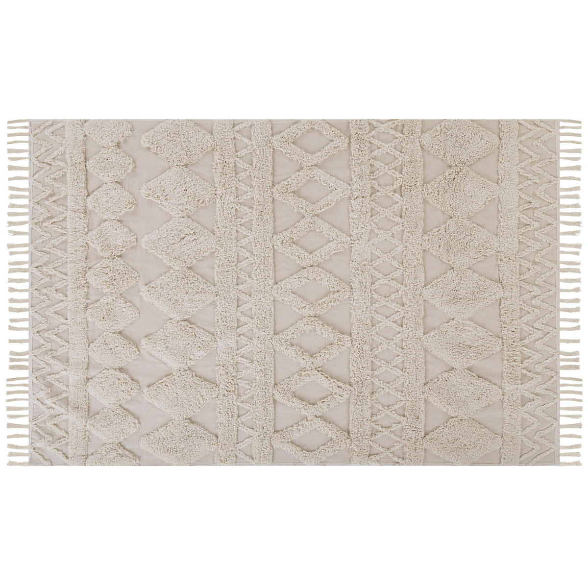KURZFLOR-TEPPICH Didim 200/140 cm - Beige, Textil (140/200cm) - Beliani