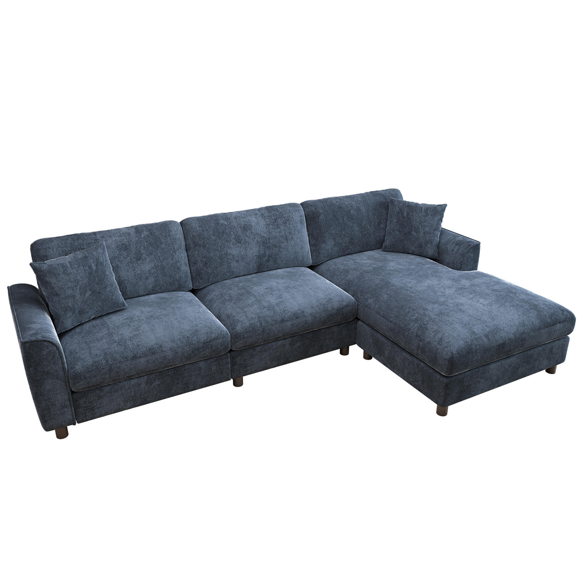 Redom L-Förmiges Blau 256x137 cm