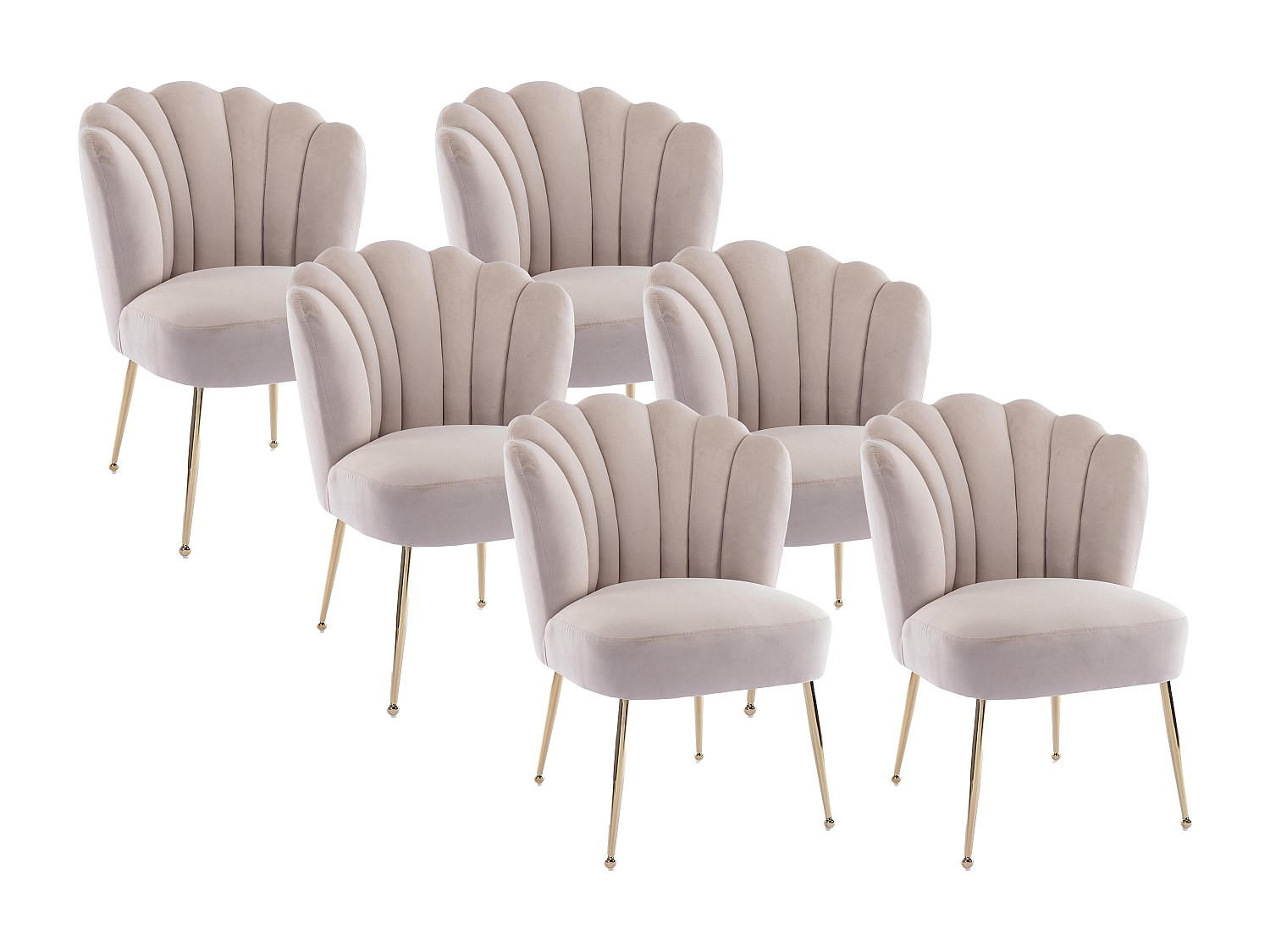 Vente-Unique Stuhl Beige 64x87x65 cm