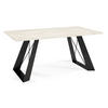 COUCHTISCH Satis Chromix Weiß / Schwarz 110 / 60 / 50cm - Ecru/Schwarz, Holz/Holzwerkstoff (60/110/50cm) - Feldmann-Wohnen