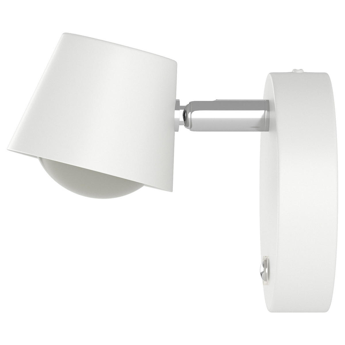 AKKU-WANDLEUCHTE - Dimmbar - inkl. Fernbedienung - Weiß, Metall (10/10/14cm) - home24