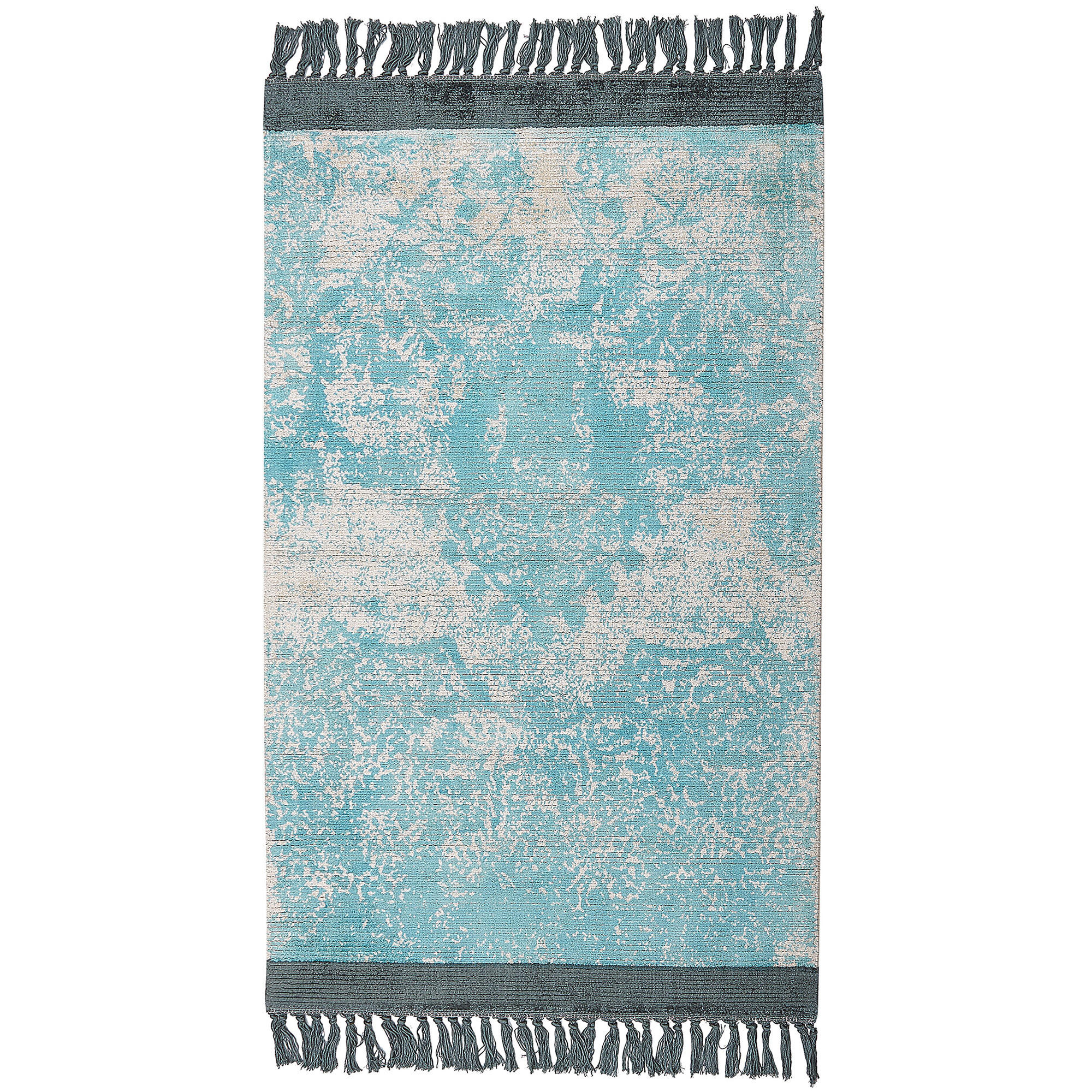 KURZFLOR-TEPPICH Akarsu 150/80 cm - Blau, Naturmaterialen (80/150cm) - Beliani