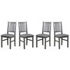 ESSZIMMERSTUHL - Set 4x NILO 7 graphit, aston 17 - Graphitfarben/Grau, Holz (43/94/40cm) - Leaf Design