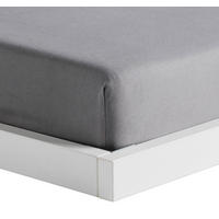 SPANNBETTTUCH Satinette - Grau, Textil (180/200cm) - home&you