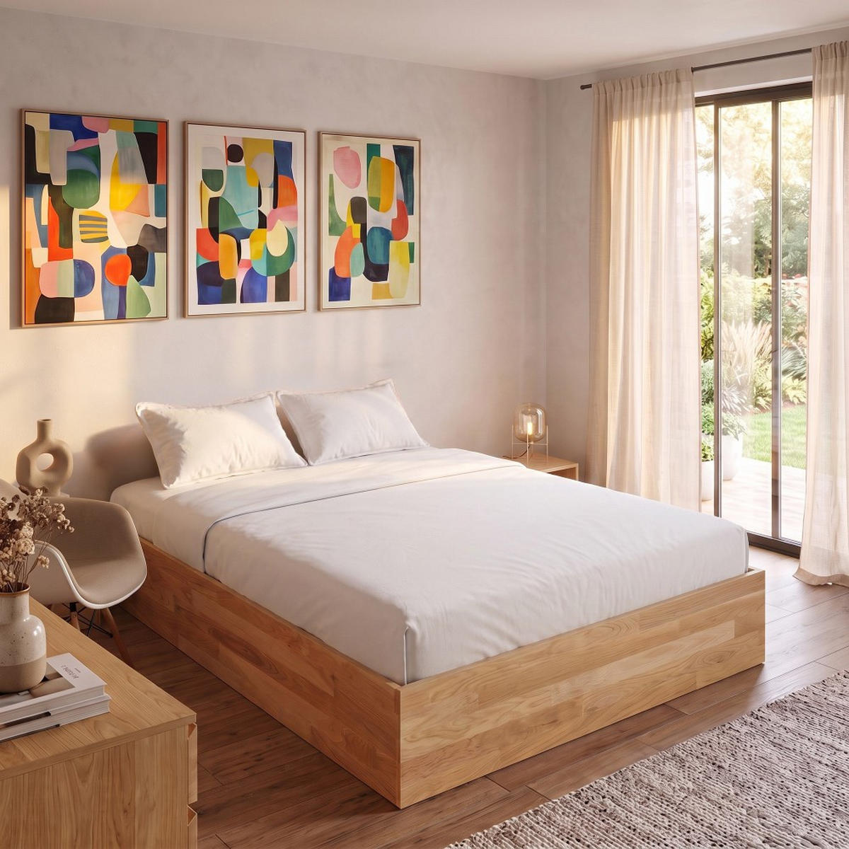 MASSIVHOLZBETT mit Bettkasten/ 160x200cm BEN- Eiche geölt - Eichefarben, Holz (160/200cm) - Weber Industries