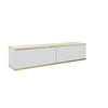 HÄNGELOWBOARD - Dayn Wave RTV-135 MDF - Weiß - Weiß, Holzwerkstoff (135/30/32cm)