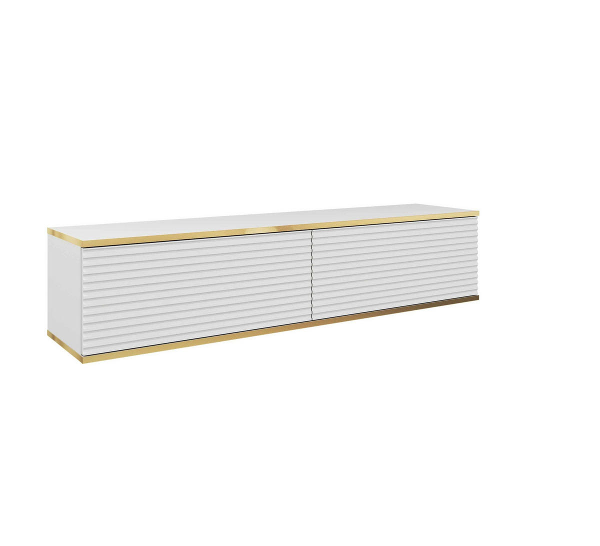 HÄNGELOWBOARD - Dayn Wave RTV-135 MDF - Weiß - Weiß, Holzwerkstoff (135/30/32cm)
