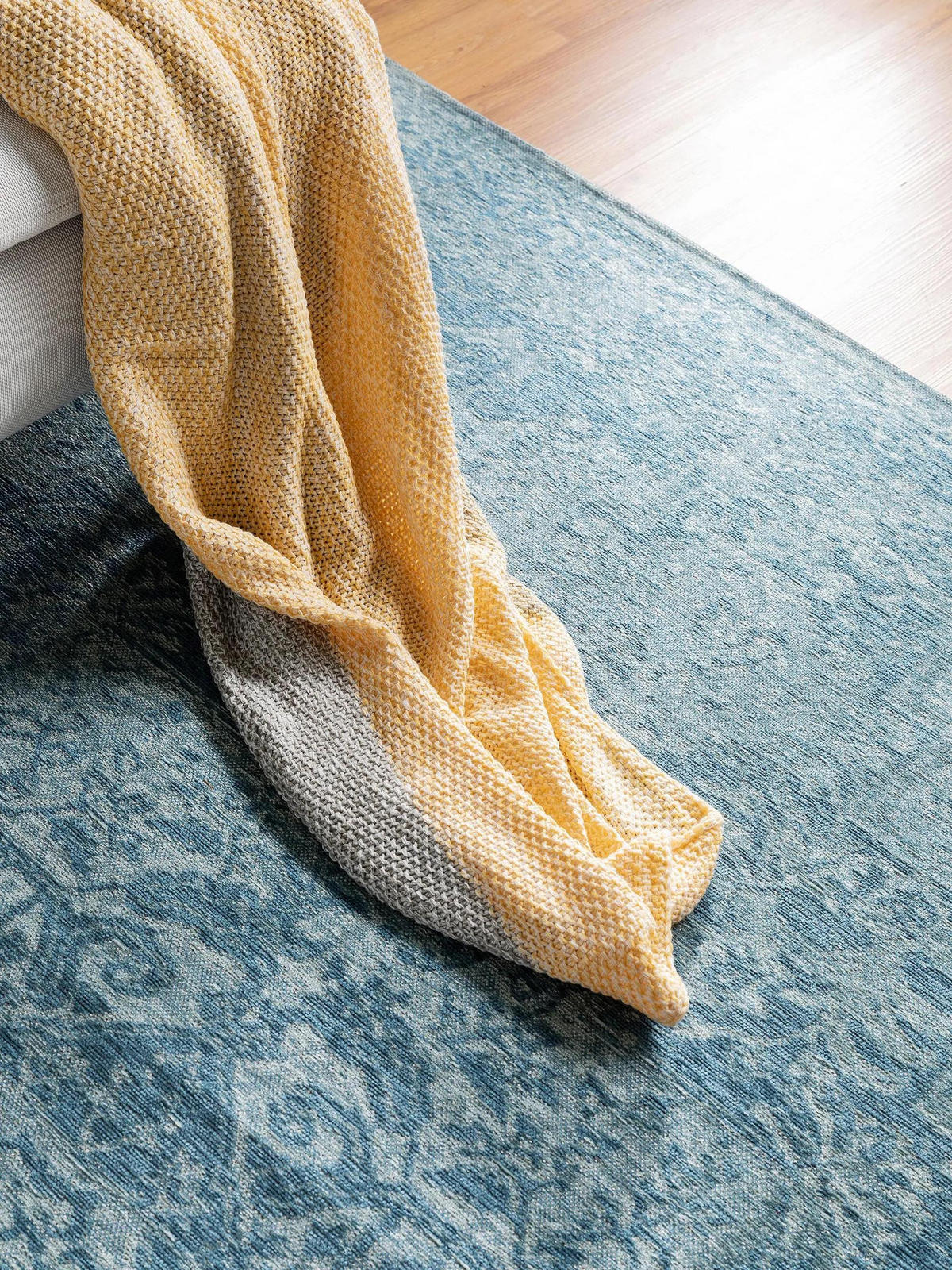 FLACHGEWEBETEPPICH Tosca Blau 155x235 cm - Blau, Textil (155/235cm) - benuta Pop