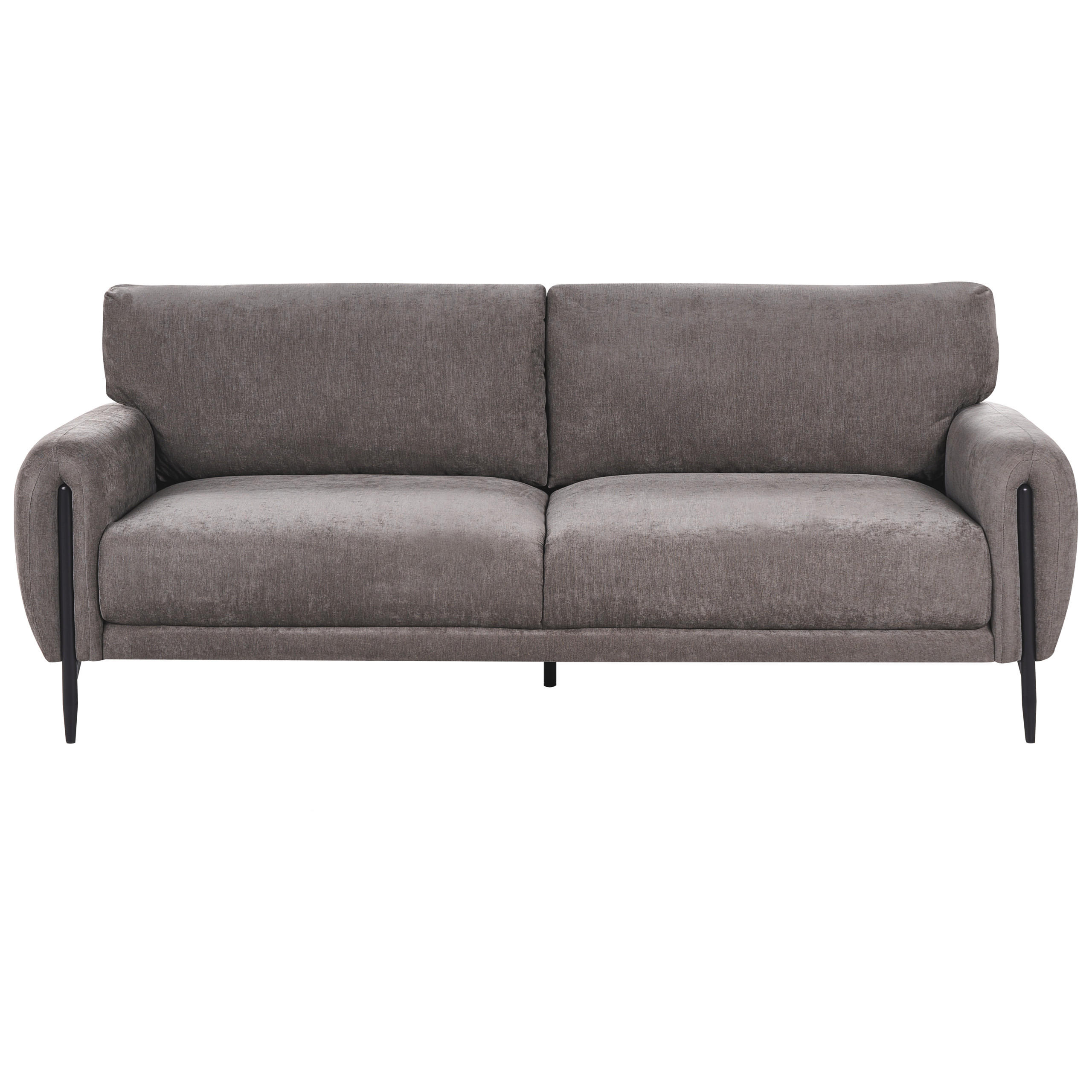 Beliani 3-Sitzer-Sofa Taupe 214x87x89 cm