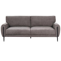 3-SITZER-SOFA Chenillegewebe Taupe Skaro - Taupe, Textil (214/87/89cm) - Beliani