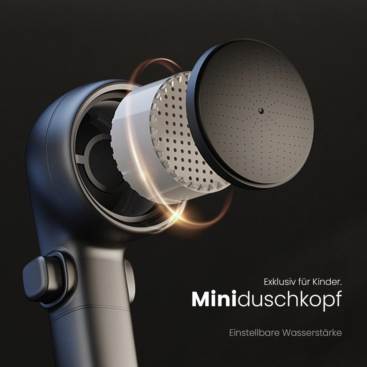 ÜBERKOPFBRAUSESET mit Handbrause Thermostat Vielseitig Anthrazit - Anthrazit, Metall (40/113/58cm) - EMKE