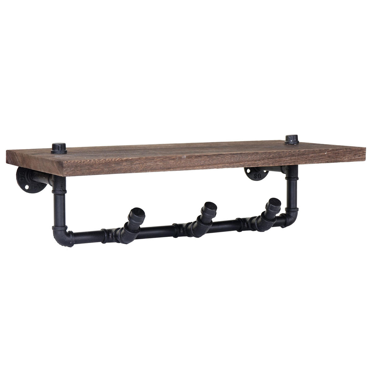 WANDGARDEROBE Braun, Schwarz - Schwarz/Braun, Holz (60/16/25cm) - MCW