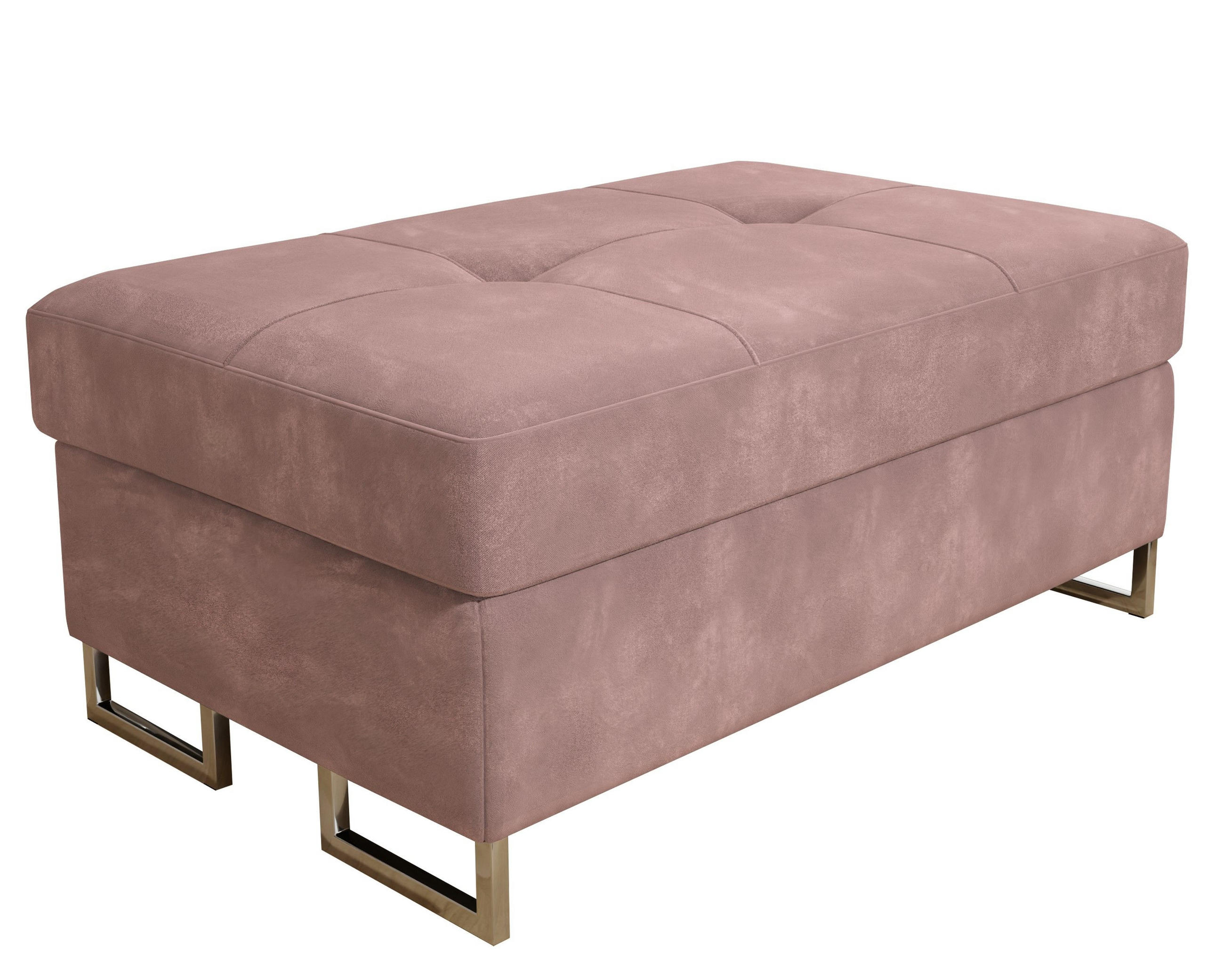 POLSTERHOCKER BARLET Rosa 100x60 cm - Rosa, Textil (100/41/60cm) - MASSENO