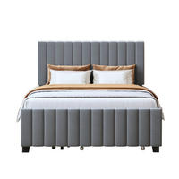 POLSTERBETT 140/190 cm Grau mit Ausziehbett und zwei Schubladen - Grau, Textil (140/190cm) - OKWISH