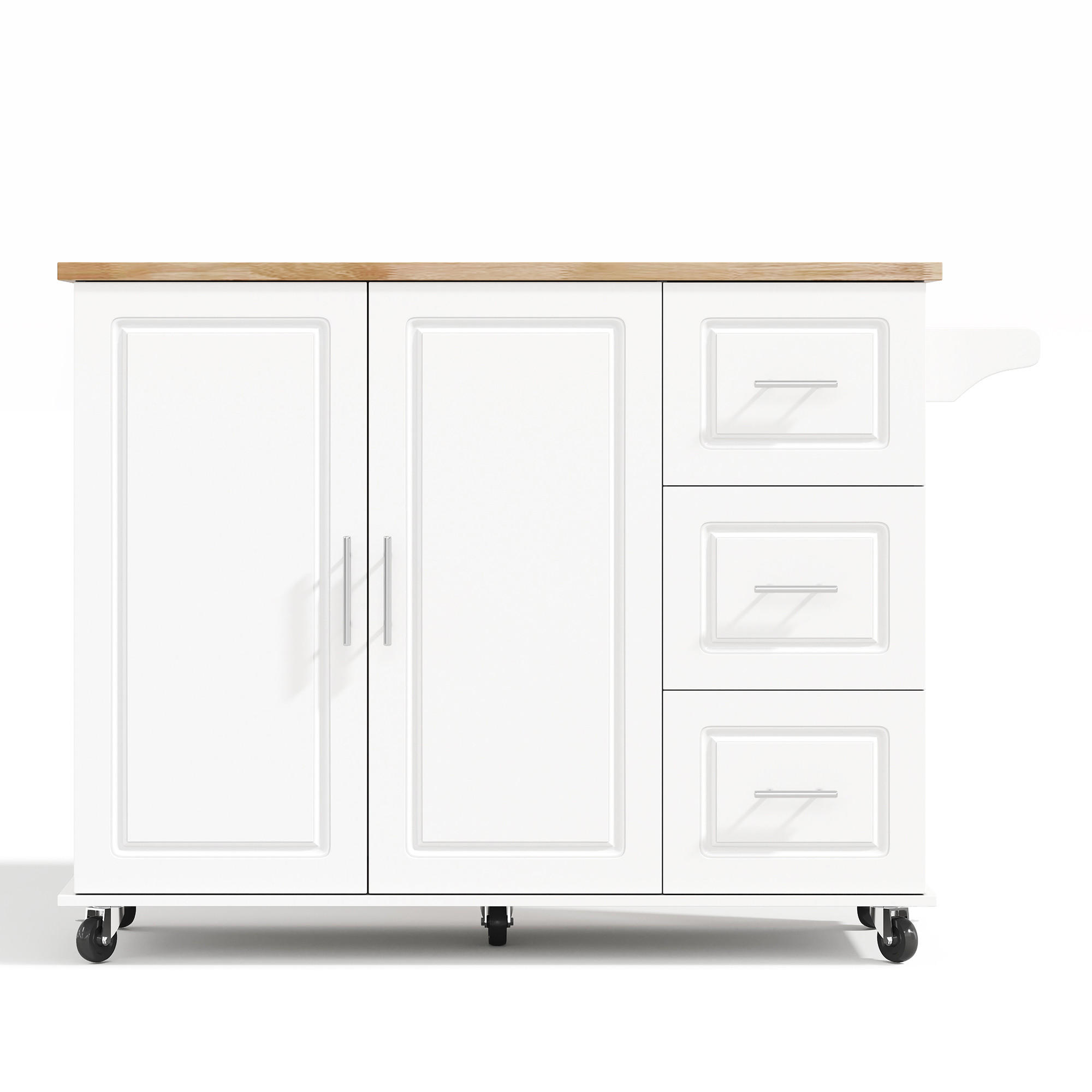 KÜCHENINSEL Weiß 137/43/92 cm - Weiß, Holzwerkstoff (137/92/43cm) - PANGIVO