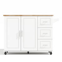 KÜCHENINSEL Weiß 137/43/92 cm - Weiß, Holzwerkstoff (137/92/43cm) - PANGIVO