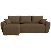 ECKSOFA Rotterdam mit Schlaffunktion Braun Bouclé - Braun, Textil (238/141cm) - Bromarkt