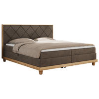 BOXBETT CAICOS 160/200 - Braun Velvet - H4 - Braun, Holz/Textil (160/200cm) - MKS
