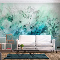 SELBSTKLEBENDE FOTOTAPETE 196/140 cm - Blau/Grün, Kunststoff/Textil (196/1cm) - KUNSTLOFT