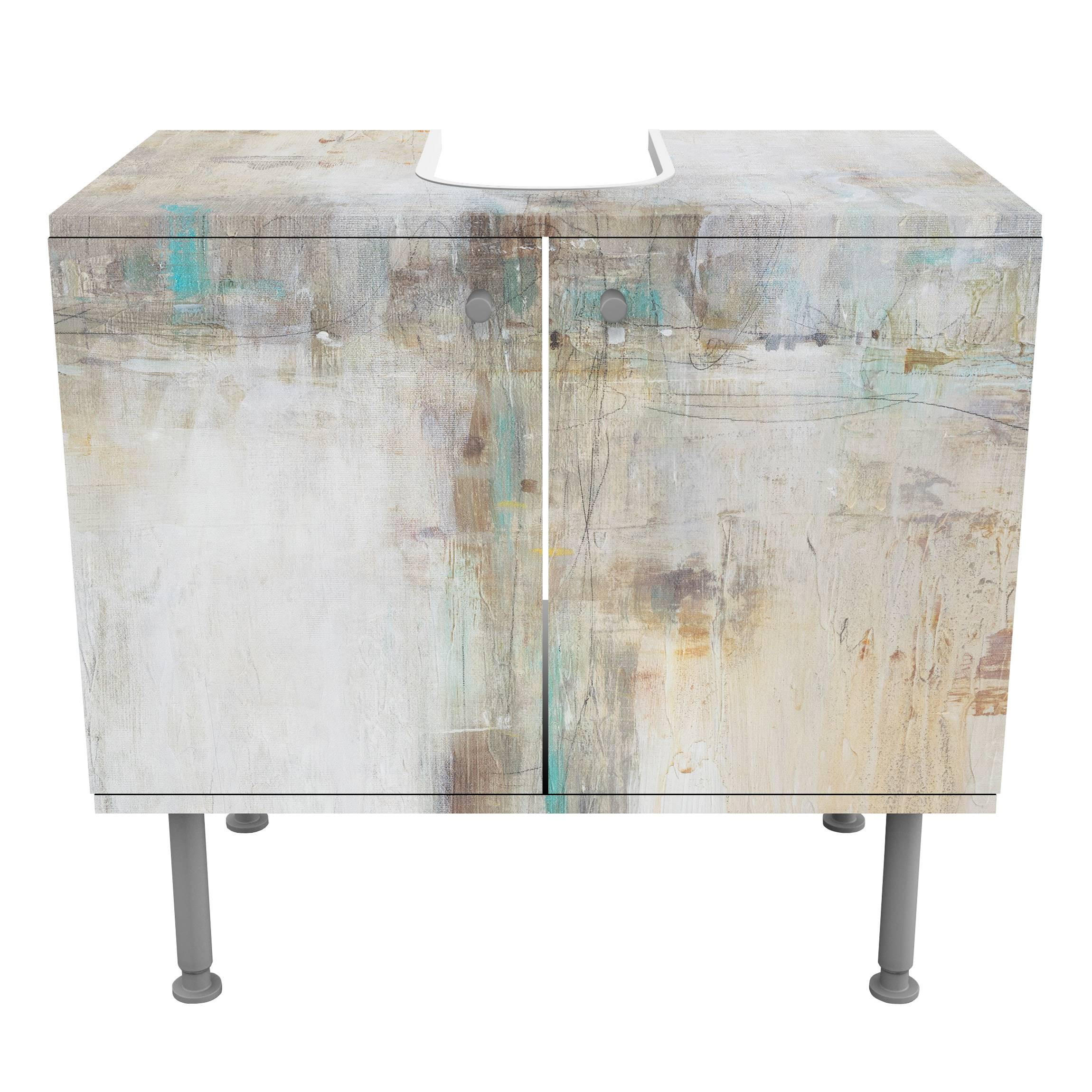 WASCHBECKENUNTERSCHRANK Essenz I 60/55/35 cm - Grau, Holzwerkstoff (60/55/35cm) - Bilderwelten