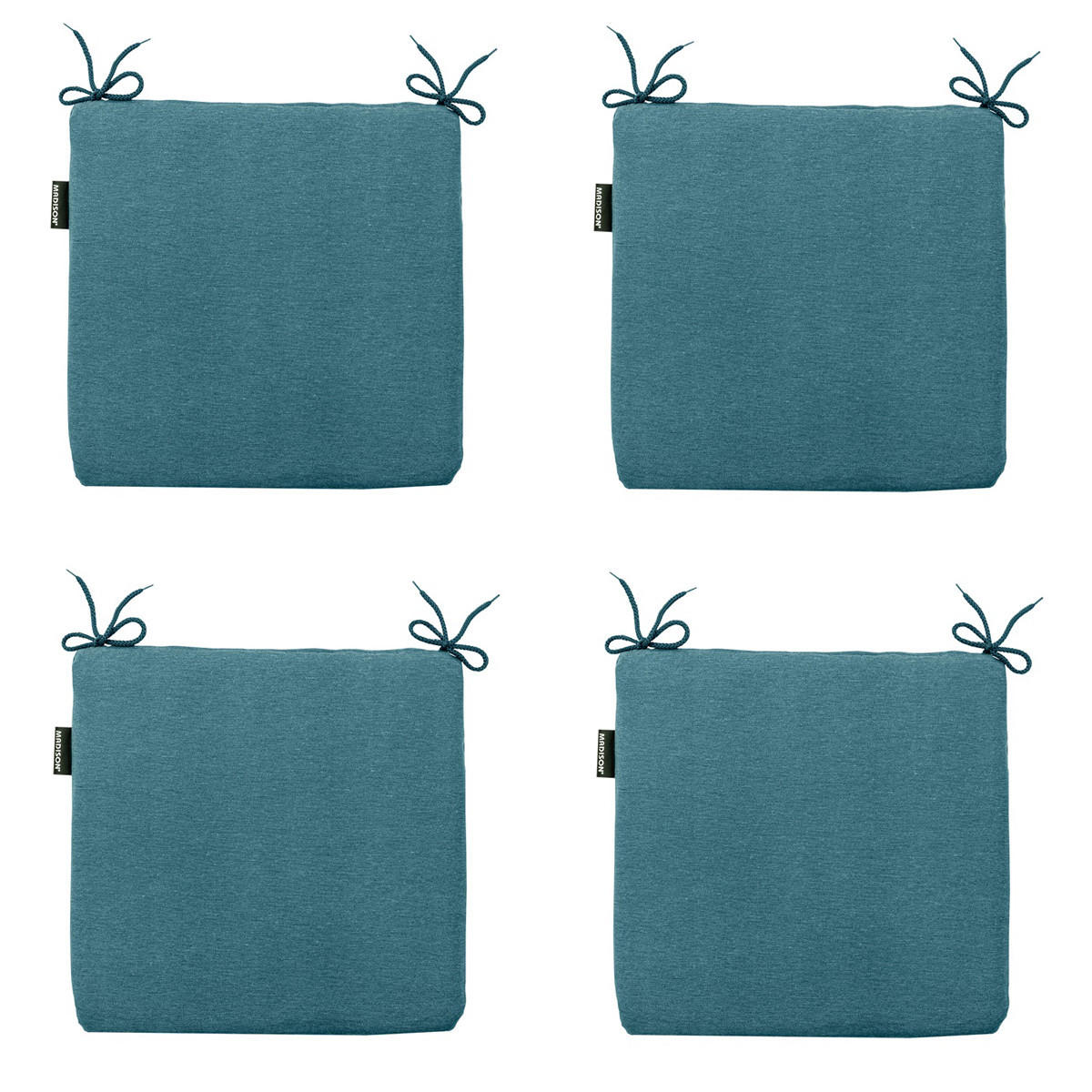 SITZKISSEN Panama 40/40 cm 4er-Set - Türkis, Textil (40/4/40cm) - Madison