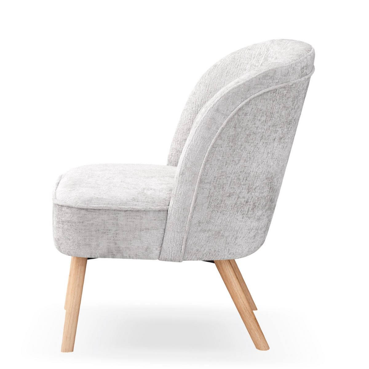 SESSEL YOYO Grau - Grau, Eichenholz/Textil (63/80/70cm) - B&D Home