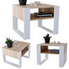 COUCHTISCH Holzwerkstoff rechteckig stabil Sonoma Eiche 45/53,6/65cm - Weiß/Sonoma Eiche, Holzwerkstoff (53.6/65/45cm) - CraftPAK