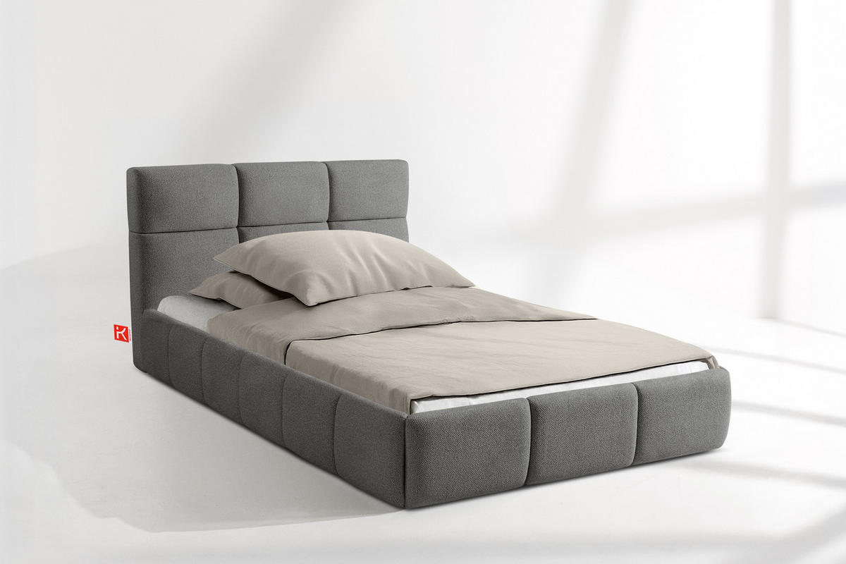 POLSTERBETT ALTOS Einzelbett, dunkelgrau - Dunkelgrau, Holz/Holzwerkstoff (120/200cm) - KONSIMO®