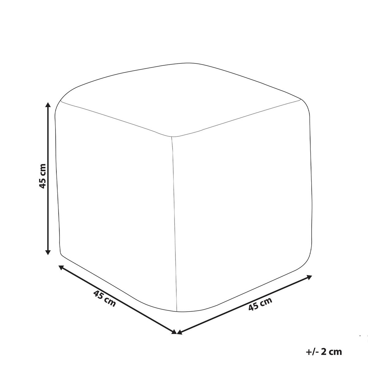 POUF Baumwolle Cremeweiß Tarodi - Weiß, Textil (45/45/45cm) - Beliani