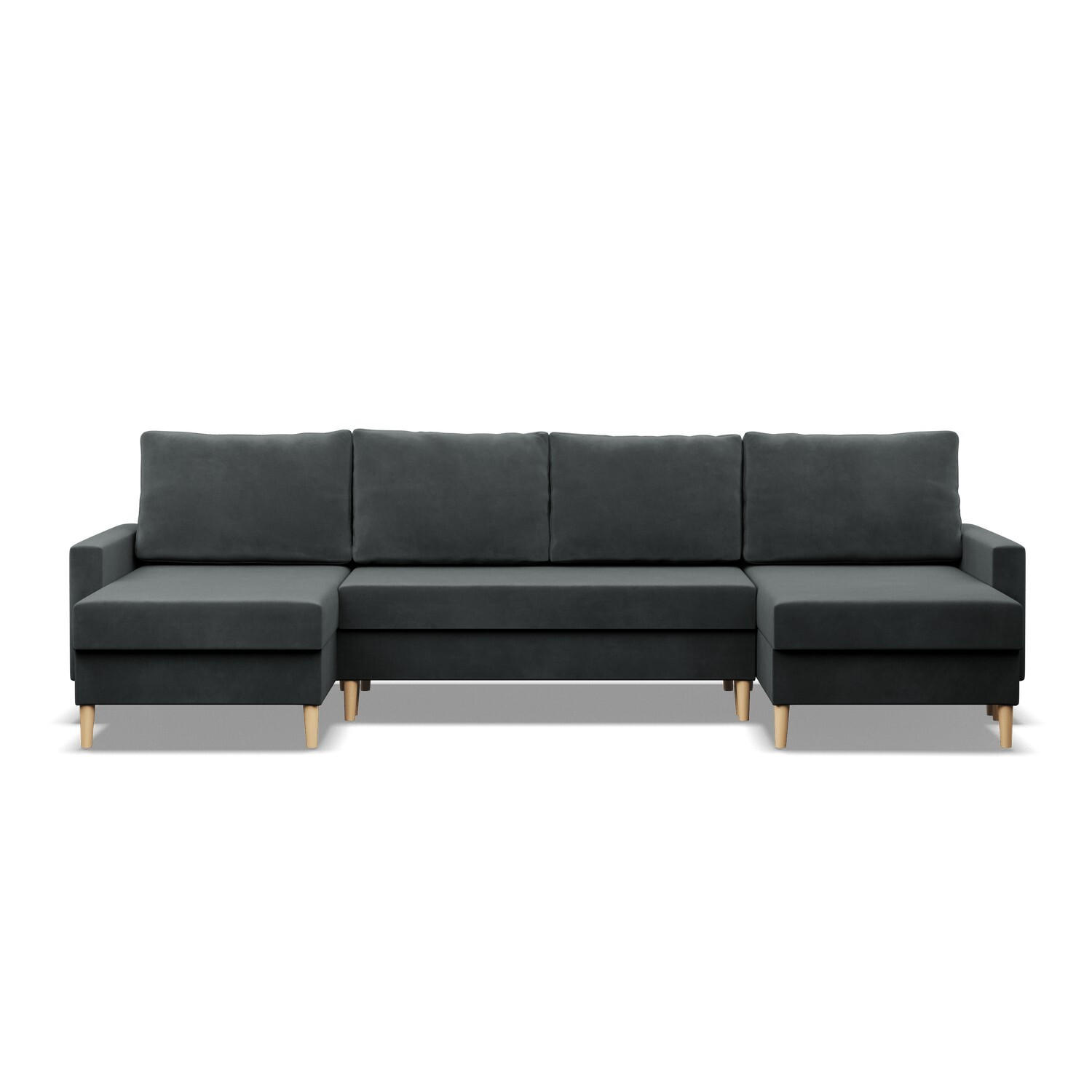 WOHNLANDSCHAFT Blank dunkelgrau - Dunkelgrau, Textil (294/92/140cm) - SIMKAM Furniture