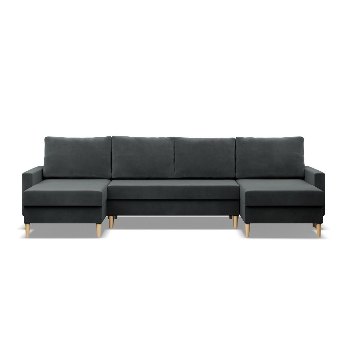WOHNLANDSCHAFT Blank dunkelgrau - Dunkelgrau, Textil (294/92/140cm) - SIMKAM Furniture