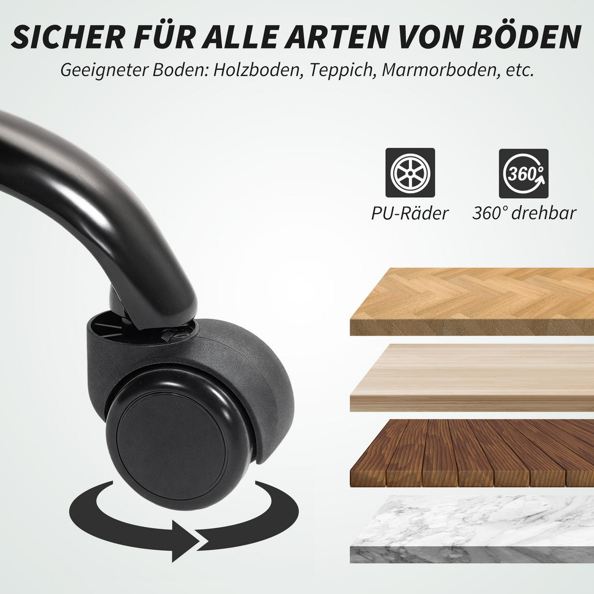 BÜROSTUHL, Ergonomischer Schreibtischstuhl mit Armlehne, Fußstütze, Kaffee - Schwarz/Braun, Textil/Metall (77/116/80cm) - HOMCOM